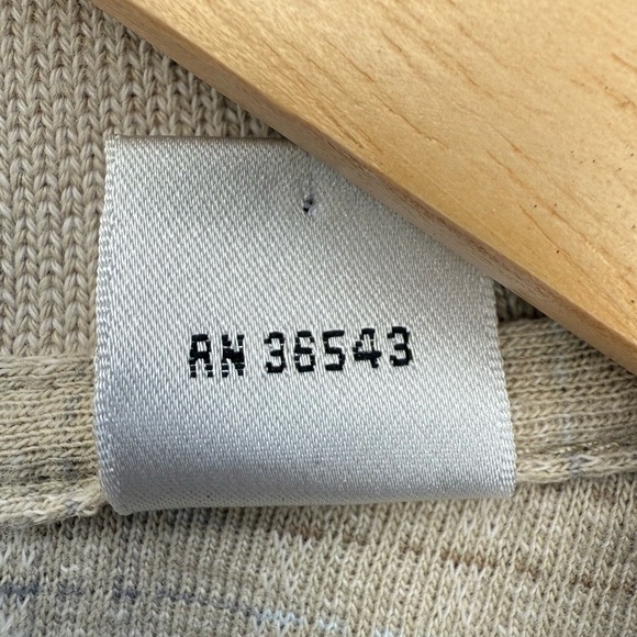 Geoffrey Beene Men’s Beige Textured Polo Shirt Size L Y2K Retro Vibe - Picture 3 of 8